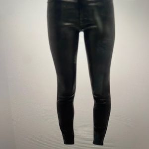 Black Leather Pants Like New